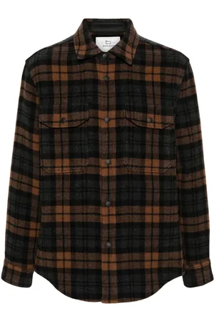 Woolrich Checked cotton-blend shirt jacket