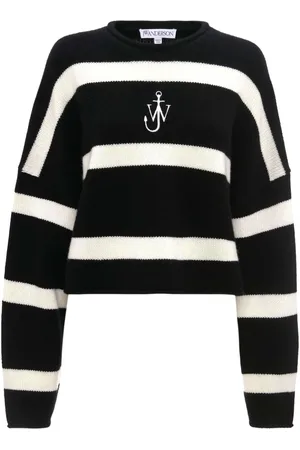 J.W.Anderson Logo-embroidered striped jumper