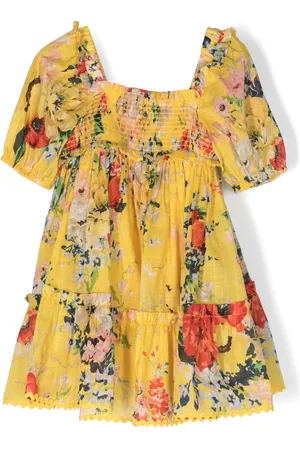 ZIMMERMANN Alight shirred floral-print dress