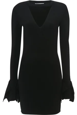 J.W.Anderson V-neck flounce-sleeve minidress
