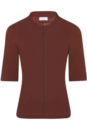 ROSETTA GETTY Contrast-stitch organic cotton T-shirt