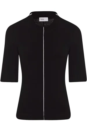 ROSETTA GETTY Contrast-stitch organic cotton T-shirt