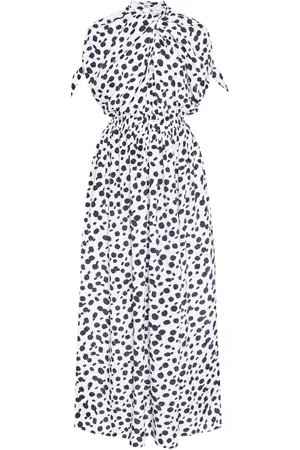 ROSETTA GETTY Polka-dot twist maxi dress