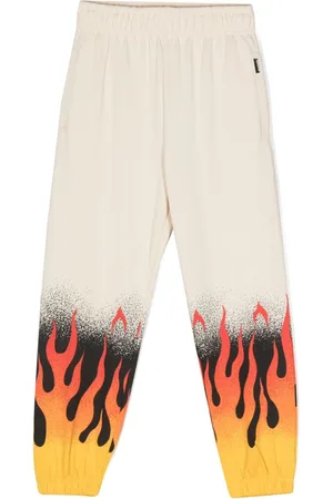 Molo Adan flame-print organic cotton trousers