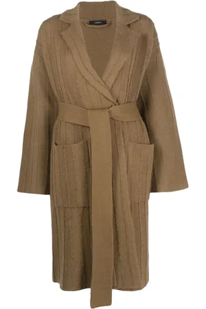 Joseph Striped fine-knit coat