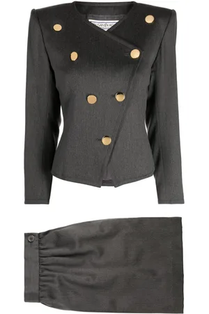 Saint Laurent Double-breasted skirt suit