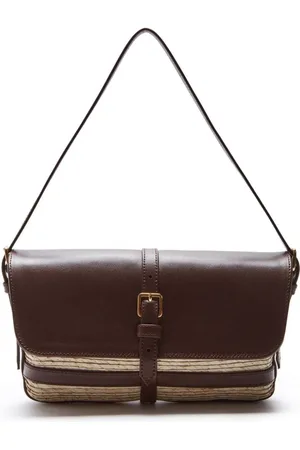 Altuzarra Watermill foldover raffia shoulder bag