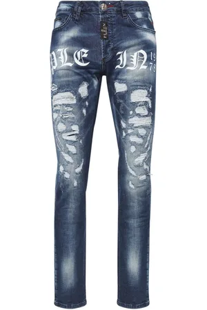 Philipp Plein Logo-print straight-leg jeans