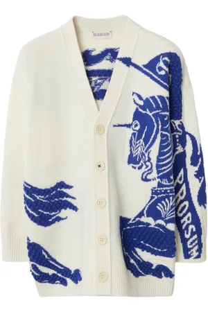 Burberry Equestrian Knight intarsia-knit carddigan