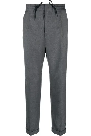 HUGO BOSS Drawstring-waist tapered trousers