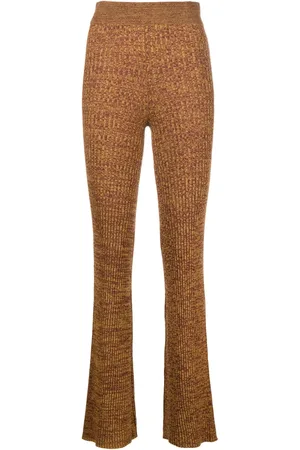 REMAIN Ribbed-knit wool trousers