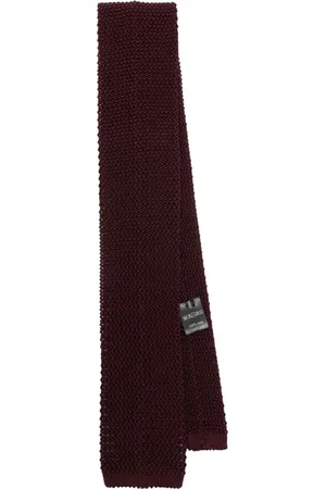 Fursac Square-tip knitted silk tie