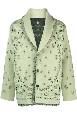 Alanui Bandana-jacquard cashmere cardigan