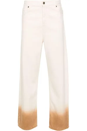 Alanui Logo-patch cotton straight-leg jeans