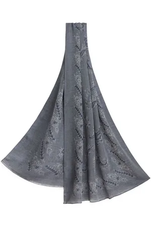 Etro Jacquard cotton-cashmere scarf