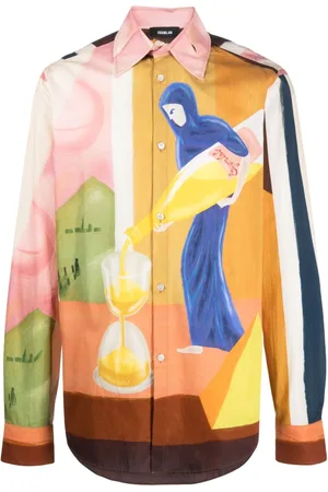 EgonLab Sandman-print cotton shirt