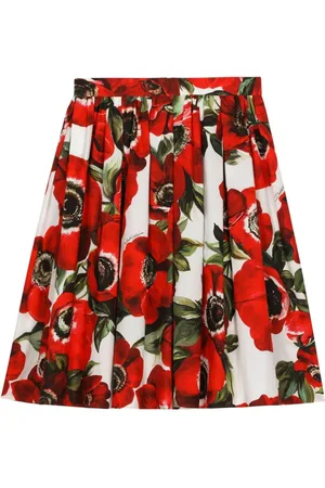 Dolce & Gabbana Floral-print pleated skirt
