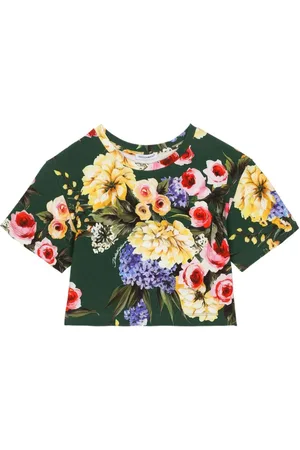 Dolce & Gabbana Giardino-print crop T-shirt