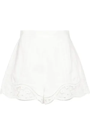 ZIMMERMANN August broderie high-waisted shorts
