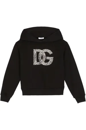 Dolce & Gabbana DG-rhinestone cotton hoodie