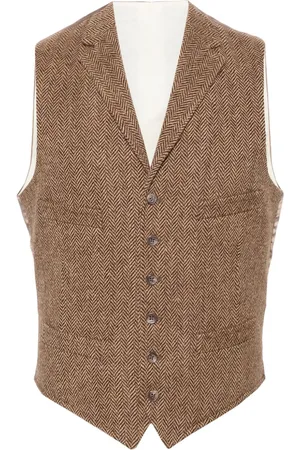 Ralph Lauren Herringbone-pattern wool waistcoat