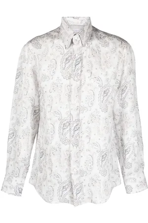 Brunello Cucinelli Paisley-print linen shirt