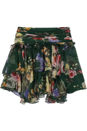 Dolce & Gabbana Floral-print silk skirt