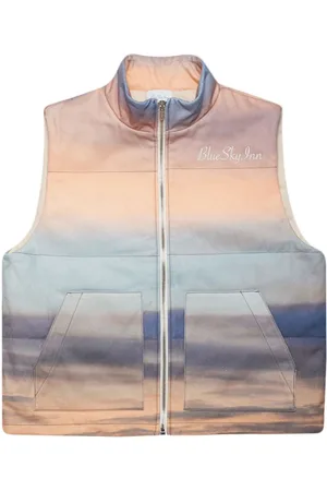 BLUE SKY INN Sunrise Clouds padded gilet