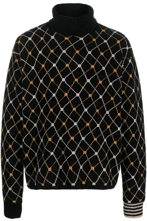 Random Identities Roll-neck jacquard jumper