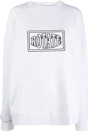 ROTATE Logo-embroidered drop-shoulder sweatshirt