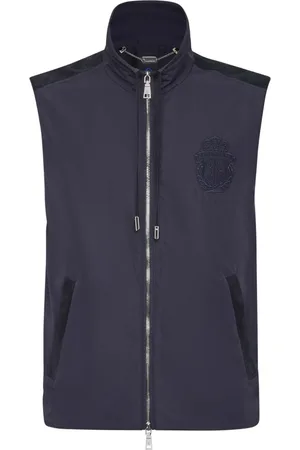 BILLIONAIRE Logo-embroidered zip-up gilet