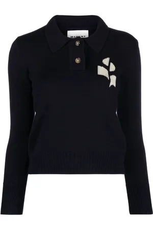 Marant Etoile Nola intarsia-logo polo top