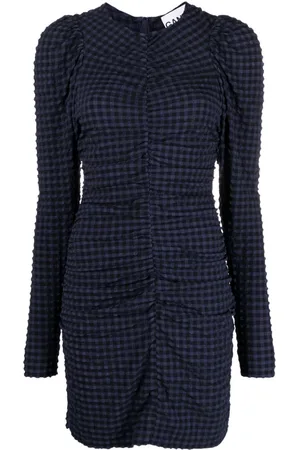 Ganni Gingham seersucker minidress