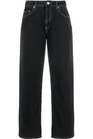 Moschino Contrast-stitching straight-leg jeans