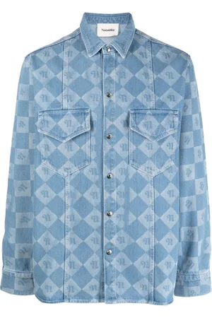 Nanushka Monogram-print denim shirt