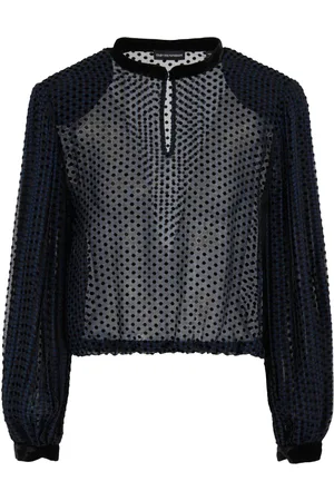 Emporio Armani Polka-dot sheer blouse