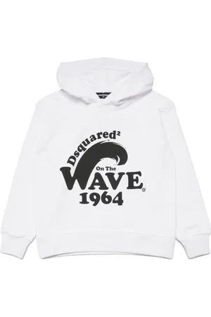 Dsquared2 Wave-print cotton hoodie