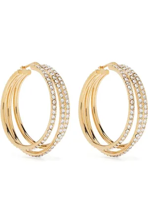 Amina Muaddi Vittoria crystal-embellished hoop earrings