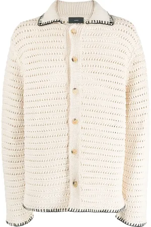 Alanui Whipstitch-detail open-knit cardigan