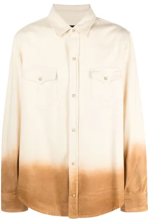 Alanui Gradient-effect cotton denim shirt
