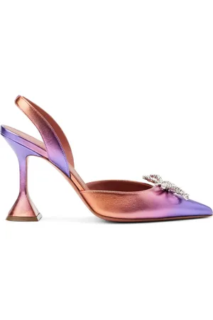 Amina Muaddi Rosie 95mm iridescent-effect pumps