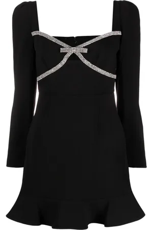 Self-Portrait Bow-detail mini dress