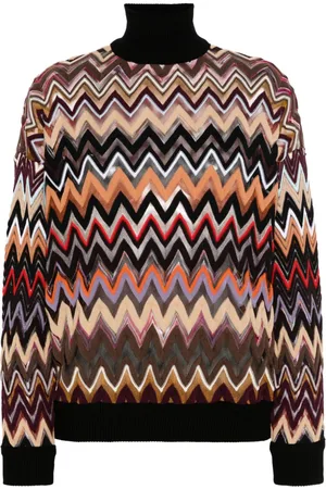 Missoni Zigzag-woven high-neck jumper