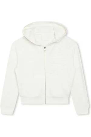 Givenchy Kids 4G-jacquard checked hooded overshirt - Black