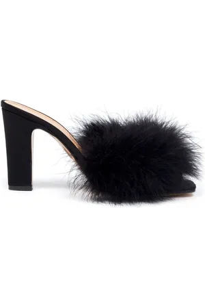 Maison Margiela Feather 90mm satin mules