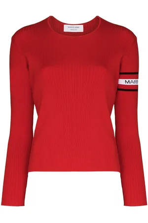 Marine Serre Logo intarsia cut-out jumper