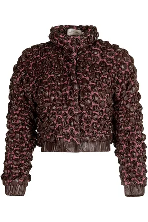Silvia Tcherassi Zalta 3D-detailing cropped puffer jacket