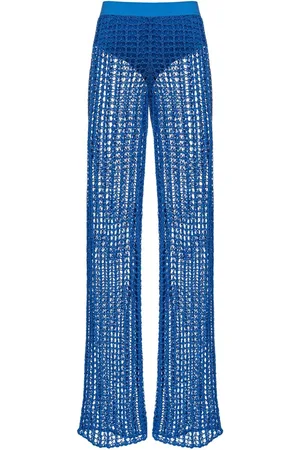 Pinko Semi-sheer open-knit trousers