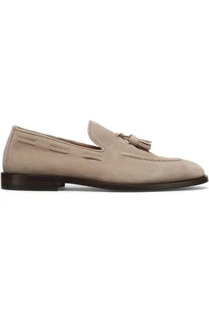 Brunello Cucinelli Tassel-embellished suede loafers