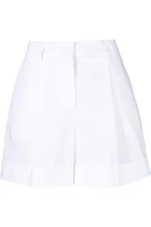 P.A.R.O.S.H. Pleat-detailing poplin shorts